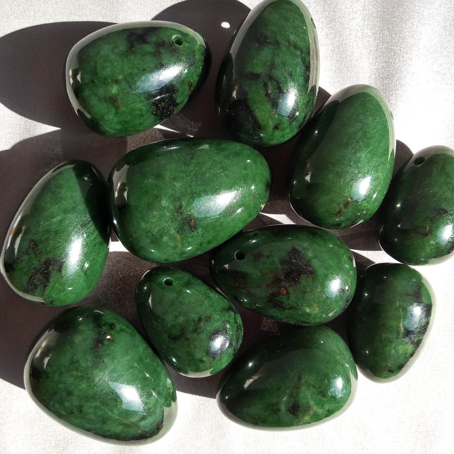 Siberische Nefriet jade groen/ zwart