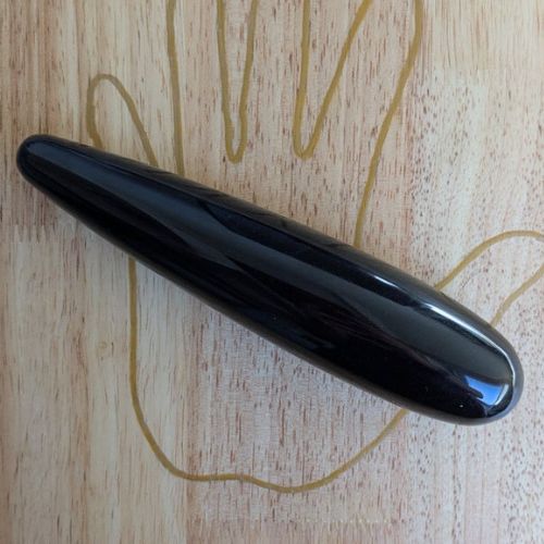 Yoni Wand Recht zwarte Obsidiaan